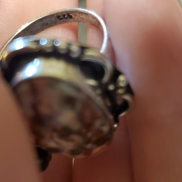 New Leopard Skin Jasper & Tiger Eye 925 Silver Ring. - Picture 9 of 9